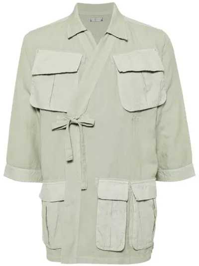 Maharishi Jungle Kimono Shirt Jacket In Green