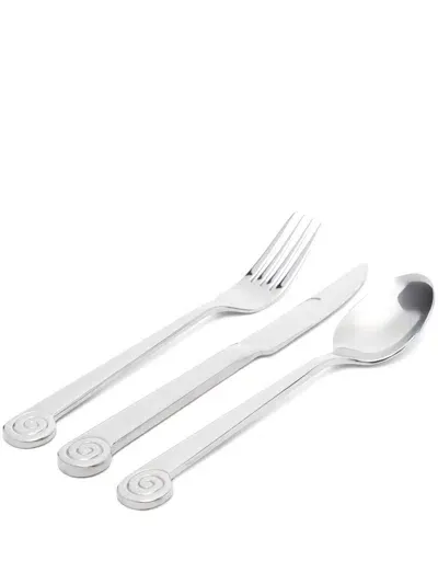 Maison Balzac L'escargot Cutlery (two-person Setting) In Silber