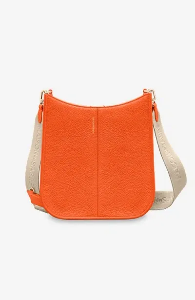 Maison De Sabre Leather Saddle Bag In Manhattan Orange