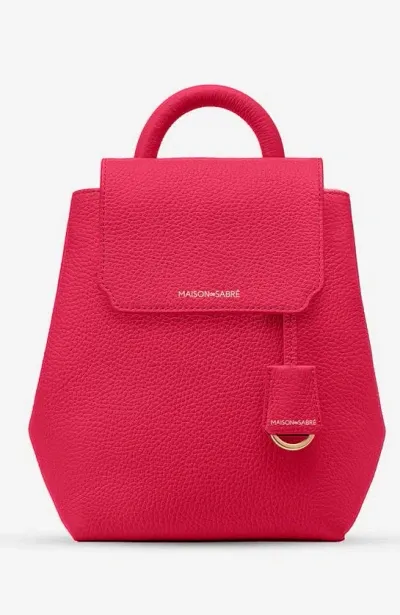 Maison De Sabre Maison De Sabré Mini Soft Leather Backpack In Shibuya Fuchsia