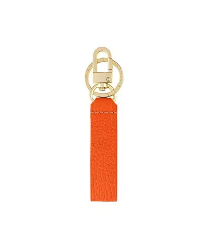 Maison De Sabre Maison De Sabré Upcycled Leather Keychain In Manhattan Orange