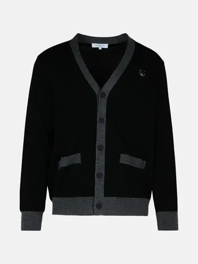 Maison Kitsuné Black Wool Cardigan