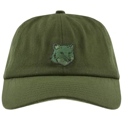 Maison Kitsuné Maison Kitsune Bold Fox Head Cap Green