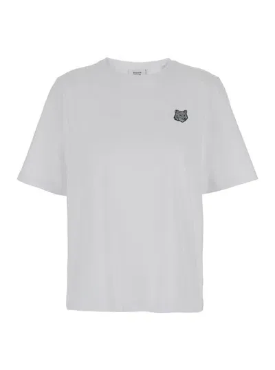 Maison Kitsuné Bold Fox Head Patch Comfort Tee Shirt In White