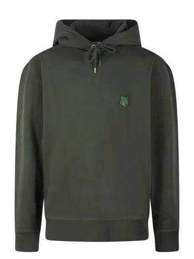 Maison Kitsuné Bold Fox Hoodie In Green