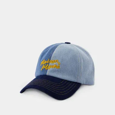 Maison Kitsuné Denim 6p Cap - Maison Kitsune - Denim - Blue