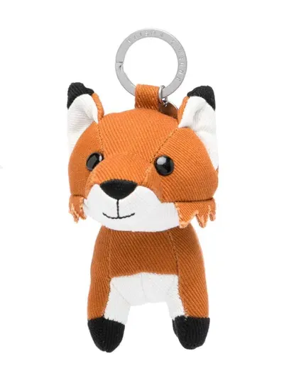 Maison Kitsuné Medium Fox Bag Charm In Brown