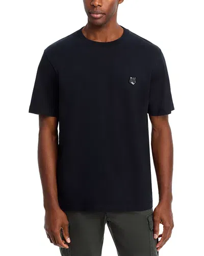 Maison Kitsuné Fox Head Logo Graphic Tee In Black