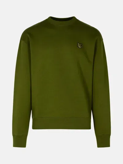 Maison Kitsuné Green Cotton Sweatshirt