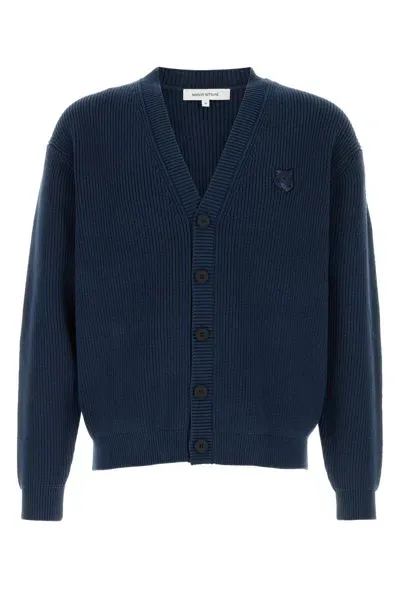 Maison Kitsuné Cardigan In Blue