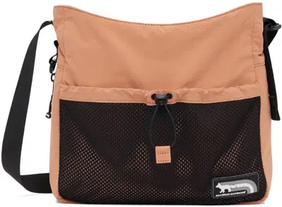 Maison Kitsuné Orange Flash Fox Bag In P634 Acer Leaf