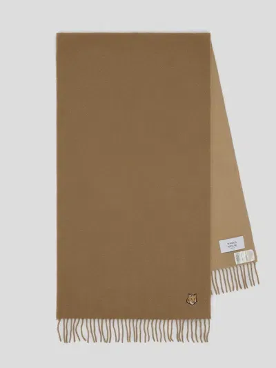 Maison Kitsuné Scarf In Brown