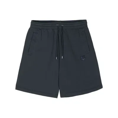 Maison Kitsuné Fox-patch Track Shorts In Blue