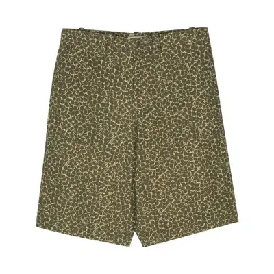 Maison Kitsuné All-over Printed Shorts In Green