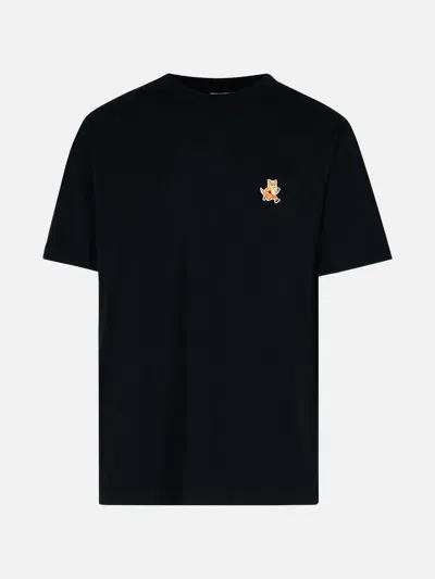 Maison Kitsuné 'speedy Fox' Black Cotton T-shirt