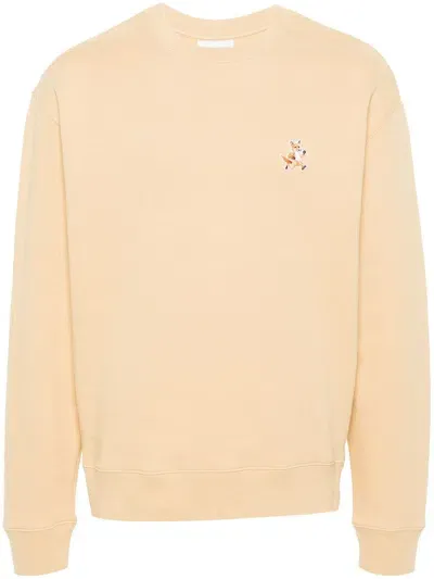 Maison Kitsuné Speedy Fox Cotton Sweatshirt In Nude & Neutrals