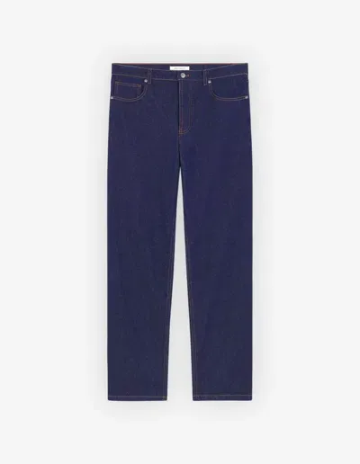 Maison Kitsuné Straight Denim Jeans In Blue