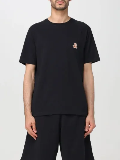 Maison Kitsuné Speedy Fox Patch Comfort Tee-shirt In Black