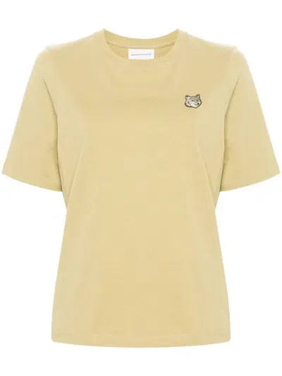 Maison Kitsuné T-shirt With Fox Print In Verde