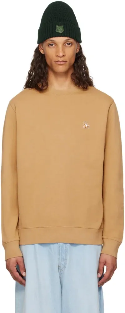 Maison Kitsuné Tan Chillax Sweatshirt In Beige