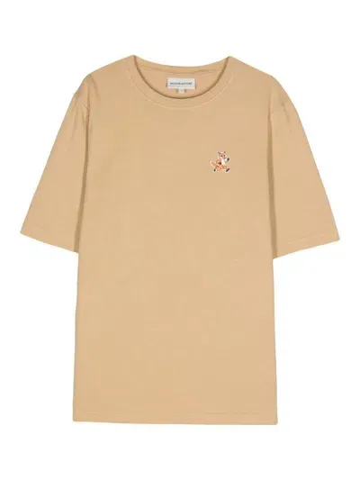 Maison Kitsuné Cotton T-shirt In Beige