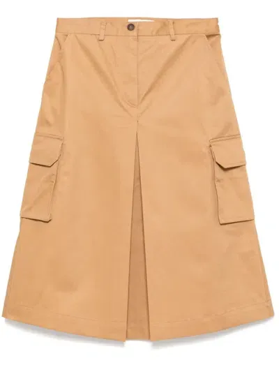 Maison Kitsuné Utility Skirt In Brown