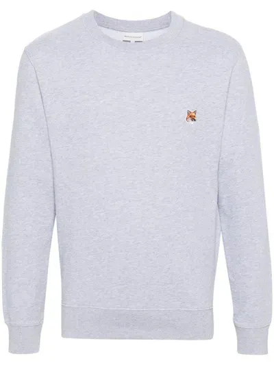 Maison Kitsuné Fox Head Patch Regular Sweatshirt In White