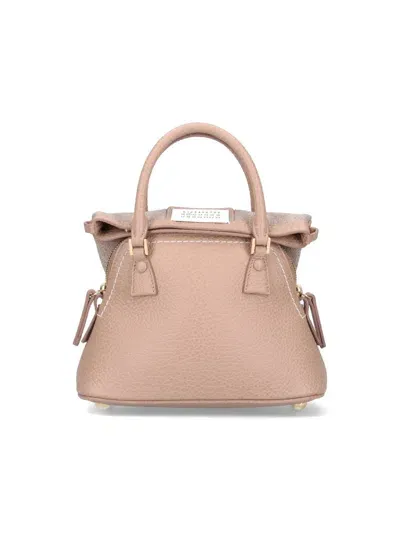 Maison Margiela "5ac Classique Micro" Bag In Beige