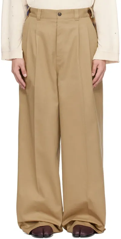 Maison Margiela Beige Paneled Trousers