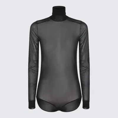 Maison Margiela Black Viscose Bodysuit