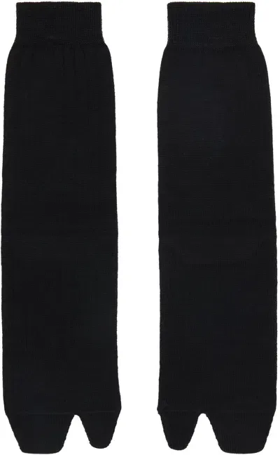 Maison Margiela Black Tabi Socks In 900 Black