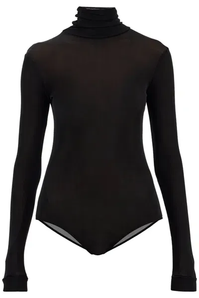 Maison Margiela High-necked Body Suit In Black