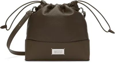 Maison Margiela Brown 5ac Daily Drawstring Small Backpack In Ha614 Bark/bark