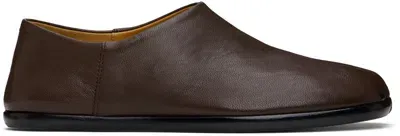 Maison Margiela Brown Tabi Babouches Loafers In T2264 Chic Brown