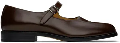 Maison Margiela Brown Tabi Mary-janes Ballerina Flats In T2264 Chic Brown