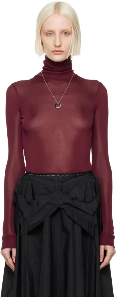 Maison Margiela Burgundy Antristram Bodysuit In 227 Burgundy