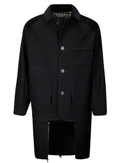 Maison Margiela Coat In Black