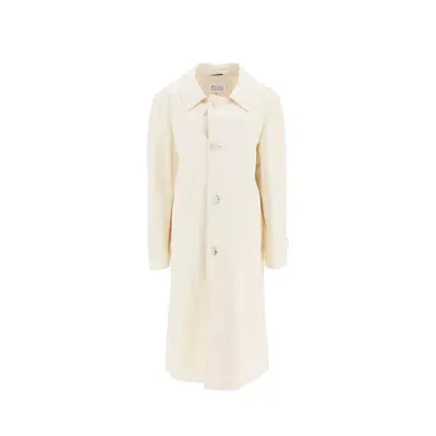 Maison Margiela Buttoned Trench Coat In White