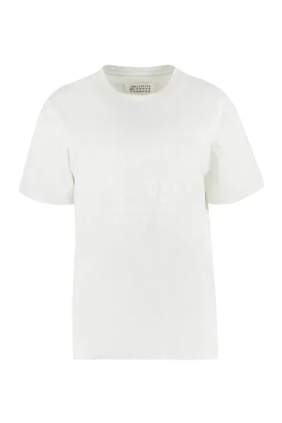 Maison Margiela Cotton Crew-neck T-shirt In White