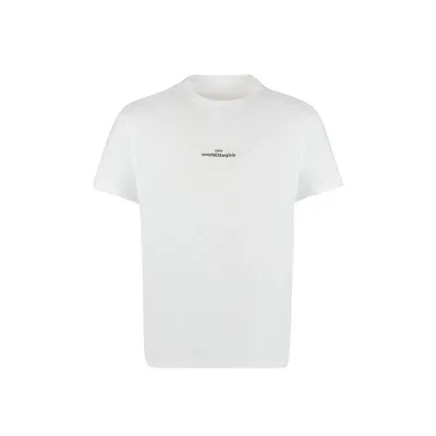 Maison Margiela Cotton Logo T-shirt In White