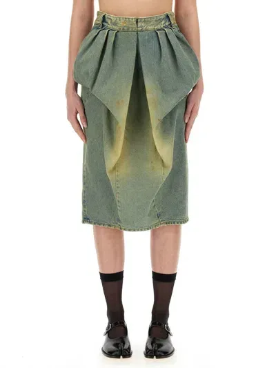 Maison Margiela Denim Ruffled Skirt