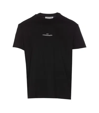 Maison Margiela Distorted Logo T-shirt In Black