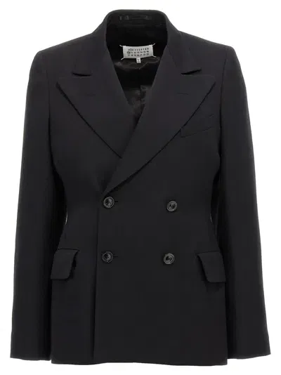 Maison Margiela Double-breasted Blazer In Black