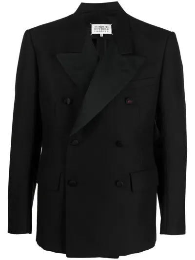 Maison Margiela Double-breasted Blazer In Black