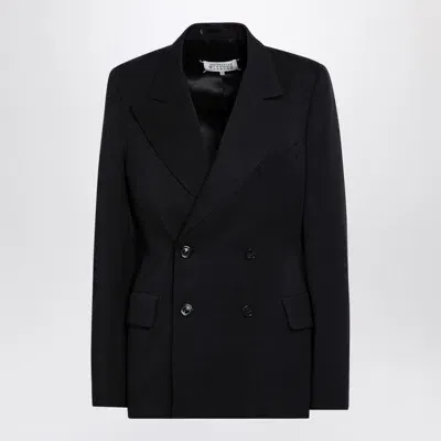 Maison Margiela Double-breasted Wool Jacket In Black