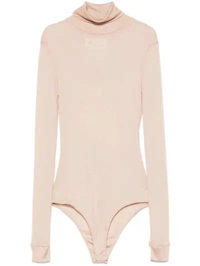 Maison Margiela Four Stitch-logo Bodysuit In Pink