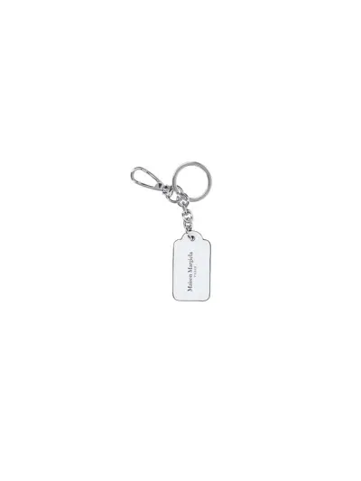 Maison Margiela Four Stitched Keyring In White