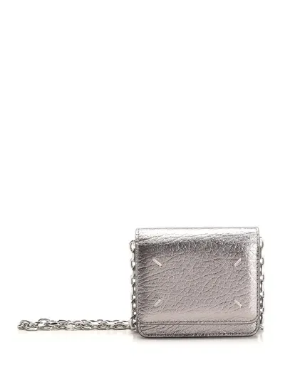 Maison Margiela Four Stitches Small Wallet In Metallic