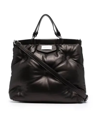 Maison Margiela Glam Slam M Quilted Tote In Black