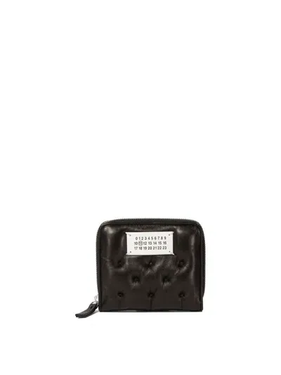 Maison Margiela "glam Slam" Quilted Wallet In Black